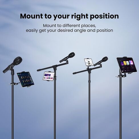 CreaDream iPad Holder for Mic Stand, Aluminum Tablet Holder for Mic Music in Saudi Arabia