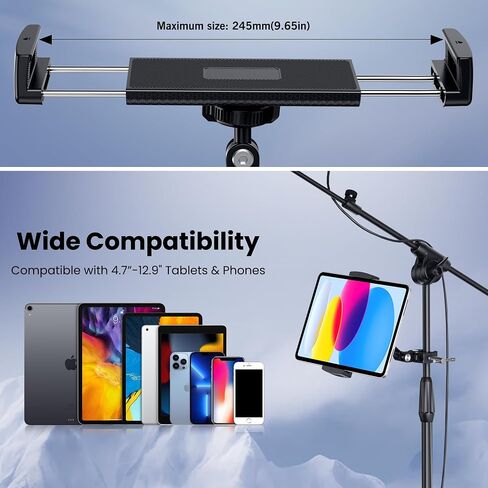 CreaDream iPad Holder for Mic Stand, Aluminum Tablet Holder for Mic Music in Saudi Arabia