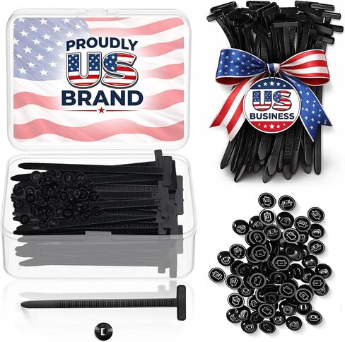 100 Pcs Nylon Universal Cable Tie Buckles Heavy-Duty Zip Tie Buckle Clips in Saudi Arabia