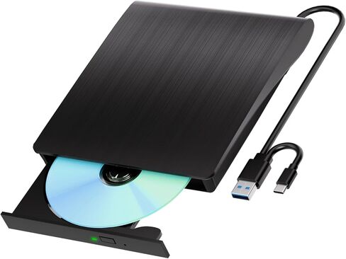 External Blu-Ray Drive USB-A & Type-C DVD CD Reader Writer for Mac Windows in Saudi Arabia