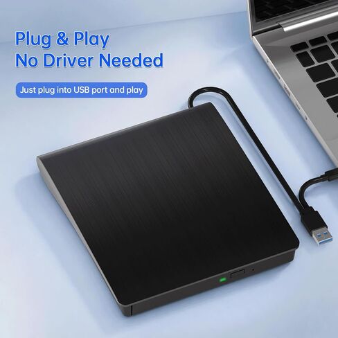 External Blu-Ray Drive USB-A & Type-C DVD CD Reader Writer for Mac Windows in Saudi Arabia