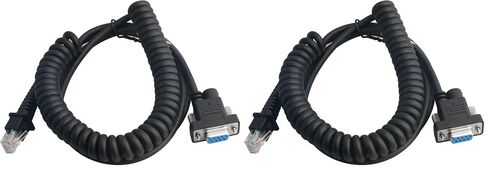 كابل تسلسلي ماسح الباركود VOTTAN RS232 متوافق مع Datalogic QD2131، QD2430، GD4400، GD4590، GPS4490 (منفذ RS232 ملفوف 3M / 9FT) in Kuwait