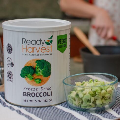Ready Harvest Freeze Dried Food - Broccoli Florets | Emergency Food | Long-Term Storage | #10 Can | 25-Year Shelf Life | Cans Filled to the Top in Kuwait