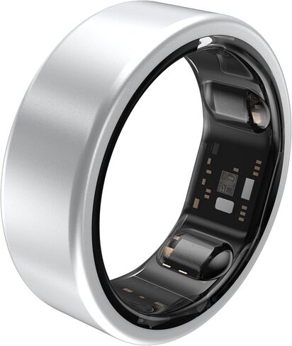 QALO Slim Smart Ring Fitness Tracker – Size Before You Buy – Silver, 10 in Kuwait