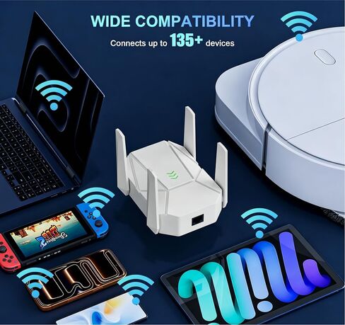 Nonser WiFi Extender, 2026 20X WiFi 6 Booster AX1800 in Saudi Arabia