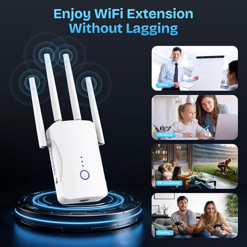 2026 معزز إشارة موسع WiFi 2.4 جيجا هرتز 300 ميجابت في الثانية، معزز WiFi للمنزل يغطي مساحة تصل إلى 10999 قدم مربع. قدم و85+ جهازًا، ومنفذ إيثرنت ونقطة وصول (أبيض) in Kuwait