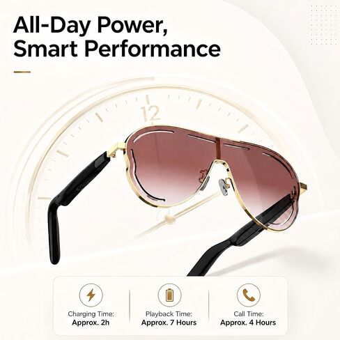 Bluetooth 5.4 Smart Glasses for Women and Men, Open-Ear Audio in Saudi Arabia
