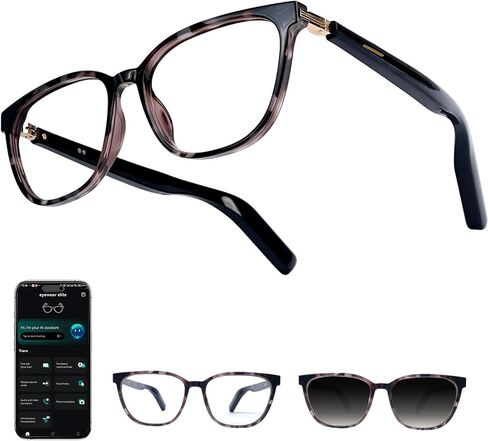 AI Smart Glasses for Men & Women – Powered by ChatGPT, 164+ Languages Translation and Photochromic Lens, Meeting Assistant, Bluetooth Glasses w/ Music & Hands-Free Calling, UV & Blue Light Protection in Saudi Arabia