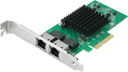 بطاقة واجهة شبكة جيجابت مزدوجة مع شريحة Intel I350، وبطاقة شبكة 1 جيجا بايت مقارنة ببطاقة واجهة الشبكة Intel I350-T2، ومنفذين RJ45، وPCI Express 2.1 X4، وبطاقة إيثرنت ذات ملف تعريف منخفض لنظام التشغيل Windows/Windows Server/Linux in Kuwait