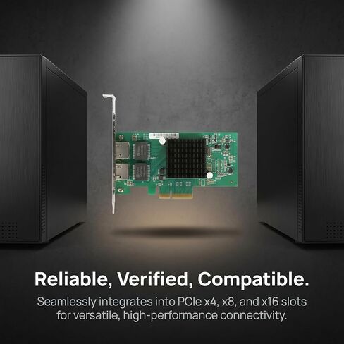 بطاقة واجهة شبكة جيجابت مزدوجة مع شريحة Intel I350، وبطاقة شبكة 1 جيجا بايت مقارنة ببطاقة واجهة الشبكة Intel I350-T2، ومنفذين RJ45، وPCI Express 2.1 X4، وبطاقة إيثرنت ذات ملف تعريف منخفض لنظام التشغيل Windows/Windows Server/Linux in Kuwait