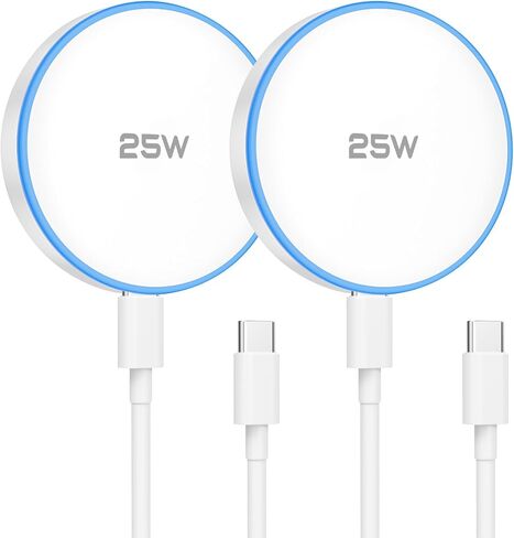 25W MagSafe Charger 2 Pack Magnetic Wireless Charging Pads with 6FT Cables in Kuwait