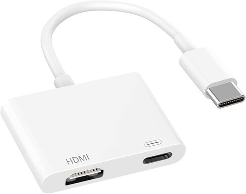 USB C to HDMI Adapter, 4K@60Hz Type C to HDMI with 100W PD Fast Charging Port Video & Audio Sync Screen Converter Digital AV Adapter Compatible with iPhone 17 16/16 Pro/16 Pro Max/15/15 Pro/15 Pro Max in Saudi Arabia