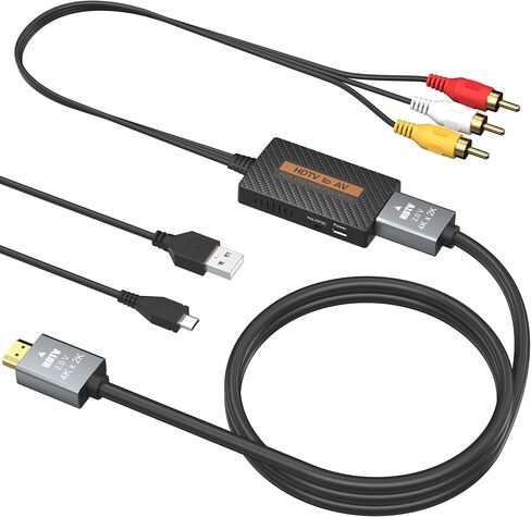 HDMI to RCA Converter, HDMI to AV Adapter with HDMI Cable in Kuwait