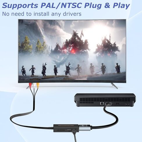 HDMI to RCA Converter, HDMI to AV Adapter with HDMI Cable in Kuwait