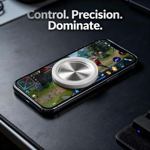 YHomU 2 Pcs Mobile Phone Game Joystick with Storage Box, Sensitive 360° Control Touch Screen Joysticks, Non-Slip Metal Tablet Joystick, Portable Thumb Controller for iPhone iPad in Saudi Arabia