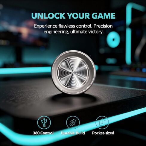 YHomU 2 Pcs Mobile Phone Game Joystick with Storage Box, Sensitive 360° Control Touch Screen Joysticks, Non-Slip Metal Tablet Joystick, Portable Thumb Controller for iPhone iPad in Saudi Arabia