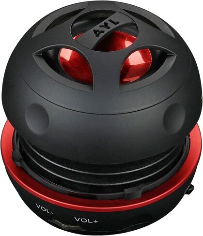 AYL Mini Speaker System, Portable Plug-in Speaker with 3.5mm Aux Input & 3.5 mm Jack, External Audio for Laptop, MP3, iPhone – Small Wireless Bluetooth Speaker with Built-in Mic (Black) in Saudi Arabia