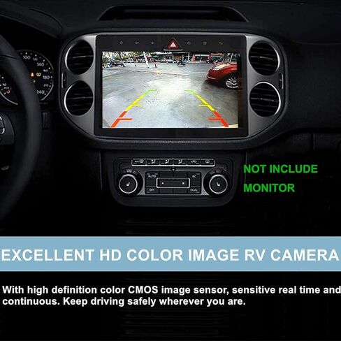 License Plate Frame Backup Camera Night Vision Car Rear View Camera with 8 Bright LEDs 170° Viewing Angle Waterproof Backup Camera Vehicle Universal Reversing Assist Security in Kuwait
