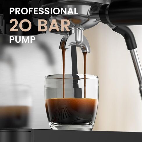 Kismile 20-Bar Espresso Machine with Grinder, Expresso Coffee Machines Coffee Maker with Grinder, Milk Frother/Steam Wand & Tamping Tools for Cappuccino & Latte in Saudi Arabia