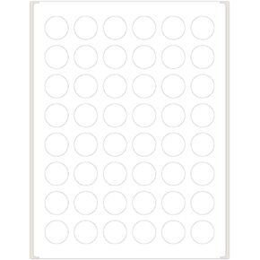 1 Inch Round Labels for Laser/Inkjet Printers, Permanent Adhesive, White Matte, (1200 Labels/25 Sheets)