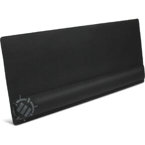 ENHANCE XXL Large Extended Gaming Mouse Pad with 2XL Ergonomic Memory Foam Wrist Rest Support (31.5 x 13.78 x 1 inches) - Anti-Fray Stitching & Soft Cushion Mat Surface for Desk, Office (Black)