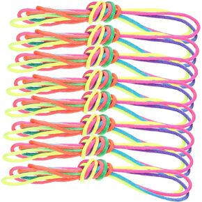 20 Pcs String Flip Rope Cats in The Cradle Educational Stretch Rope Desk Toys Cats Cradle Elastic Fitness Game Colourful Finger Rope Hand Game 90s Toys China Child Cloth Monkey