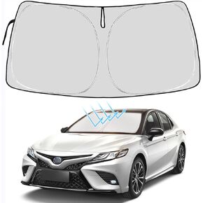 Custom Windshield Sun Shade Compatible with Toyota Camry 2024 2023 2022 2021 2020 2019 2018 Toyota Camry LE XLE Hybrid SE XSE Sedan Accessories