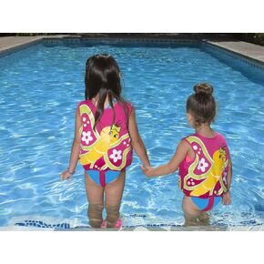 Poolmaster 50554 Learn-to-Swim Butterfly Swim Vest - 1-3 Years Old Pink, Small
