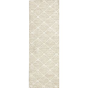 TOWN & COUNTRY EVERYDAY Walker Modern Stripe Everwash™ Washable Multi-Use Decorative Rug, Tufted Kitchen Runner Rug, Low-Profile Door Mat, Bedroom Rug and Bath Rug with Non-Slip Backing, Red, 24"x72"
