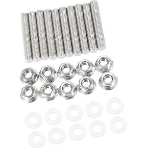 Exhaust Manifold Bolt Stud Hardware for Honda Civic 1980-2005 Stainless Steel (Set of 10)
