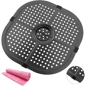 Nvkwca Square Air Fryer Grill Pan for 7QT Gourmia GAF798 GAF716 GAF778 Air Fryers, Upgraded Double Layer Nonstick Coating Air Fryer Crisper Tray Grill Plate Rack Grate Shelf for Gourmia Air Fryer