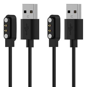 متوافق مع SKG V7، SKG V7Pro، SKG V7 Cyber ​​شاحن الساعة الذكية، شاحن بديل كابل شحن USB مغناطيسي لملحقات الساعة الذكية SKG V7 3.3 قدم، أسود