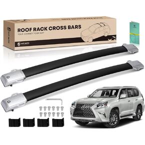 YHTAUTO 165lbs Roof Rack Cross Bars w/Hardware Fit for Lexus GX460 2010-2023 (W/Side ROOF Rails), T6063 Aluminum CrossBars Anti-Rust for Skiboard Kayak Snowboard Bike Rooftop Cargo Luggage
