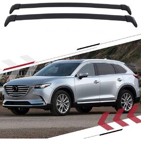 Roof Rack Cross Bars Fit for Mazda CX-9 2016 2017 2018 2019 2020 2021 2022 2023 Black Cargo Baggage Luggage Crossbars (with Factory Roof Rails)