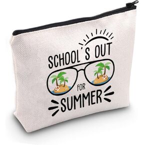 JXGZSO Summer Make Up Bag Teacher Summer Vacation School's Out For Summer Storage Bag End of Year Gift  (School's Out For Summer )