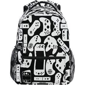 MNSRUU Video Game School Backpack for Kid 5-13 yrs,Gamepad Backpack Kindergarten School Bag