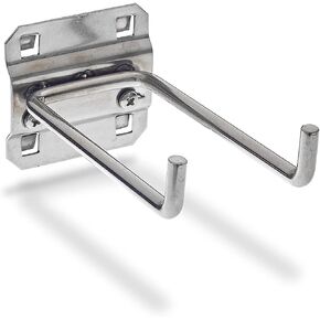 Triton Products 65200 Stainless Steel LocHook 2-1/4-Inch L Curved 2-Inch ID Pegboard Hook for Stainless Steel LocBoard, 3-Pack