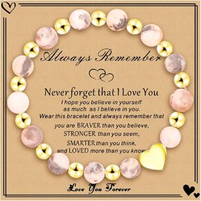 Gifts for Daughter/Granddaughter/Daughter in law/Sister/Niece/Always Remember Gifts Heart charm Bracelet, Birthday Christmas Valentines Day Gifts for Women Girls