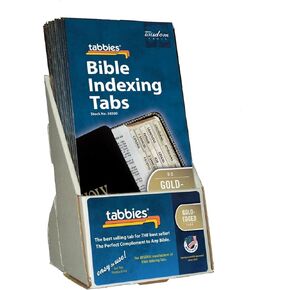 Tabbies 20 Pack with Display Rainbow Noah's Ark Bible Indexing Tabs, Old & New Testaments Plus Catholic Books, 80 Multi-Colored Tabs (58349)