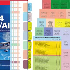 Tabs for 2024 FAR/AIM and FAA for Private Pilot License - Joyfulmap 80 Tabs for 2024 FAR/AIM Tabs with Page Numbers, 12 Blank Index Tabs(Book Not in)