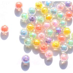 KASFREE حوالي 100 قطعة من الخرز الصغير للأساور لصنع الخرز الملون لسلسلة المفاتيح والخرز البلاستيكي للحرف اليدوية والخرز الأكريليك لصنع المجوهرات in Kuwait