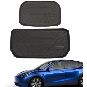 Fit 2020-2024 Tesla Model Y Frunk Trunk Mat Cargo Liner All Weather Heavy Duty Protection Interior Accessories (Front + Rear)