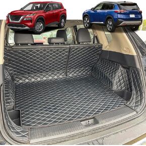 Cargo Mat Compatible with 2021-2024 Nissan Rogue Trunk Mat and Rear Backrest Mat Cargo Liners (not fit Rogue Sport)