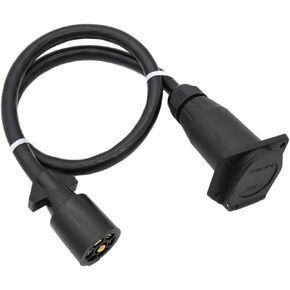7 Way 3 Feet Trailer Extension Cord, 7 Pin Trailer Extension, Gooseneck Hitch Extender, Plug-N-Play, 10-14AWG, 7 Prong Trailer Tow Wiring Connector for RV Trailer, Caravan, Weatherproof Anti-Corrosive
