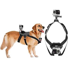 Dog Harness for Gopro, Soft and Adjustable Dog Harness Mount for Large Medium Small Dogs Can Be Used for Chest and Back Fixation Suitable for GOPRO