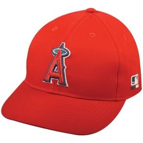 Youth FLAT BRIM Los Angeles Angels Home Red Hat Cap MLB Adjustable