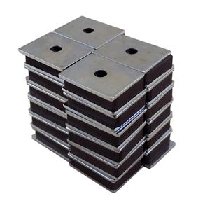 Master Magnetics Ceramic Latch Magnet Assemblies - Rectangular with Center Hole, Zinc Plated, 1" Length, 0.813" Width, 0.313" Height, 12 Pound Pull, Silver, Pack of 24, CA41LWHX24