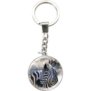 Deluxebase Magnidome Keychain from Dome Shaped Picture Key Ring with Stainless Steel Chain. Crystal Glass Dome Key Chain