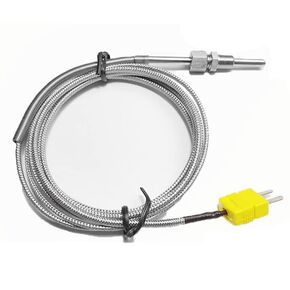 1/8" NPT Threade K-Type Thermocouple Control Temperature Controller Sensor Probe Compression Fittings and Mini Connector 1M