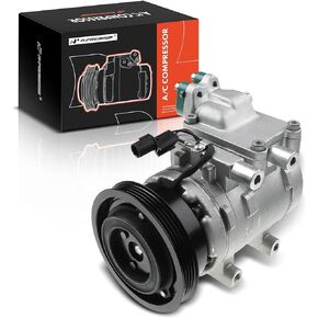 A-Premium A/C Compressor with Clutch Compatible with Hyundai Elantra 2.0L 2001-2006, Tiburon 2.0L 2003-2008